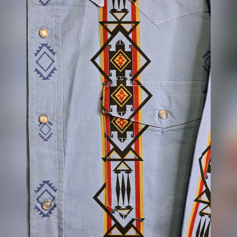 Vintage Panhandle Slim Western Cowboy Rodeo Parade Shirt Jewel Pearl Snaps SZ L - Picture 3 of 7